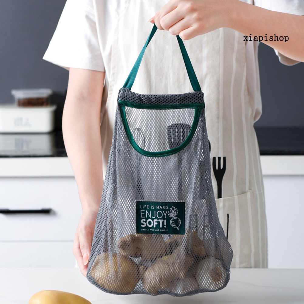 Túi lưới mua sắm đựng rau củ quả/trái cây treo nhà bếp