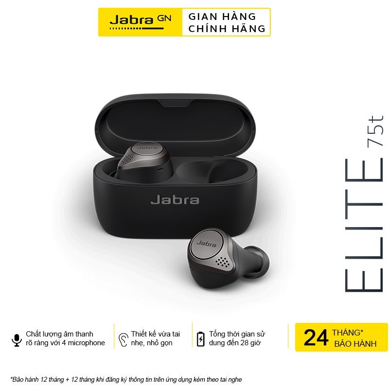 Tai Nghe Bluetooth Không Dây True Wireless Jabra Elite 75T