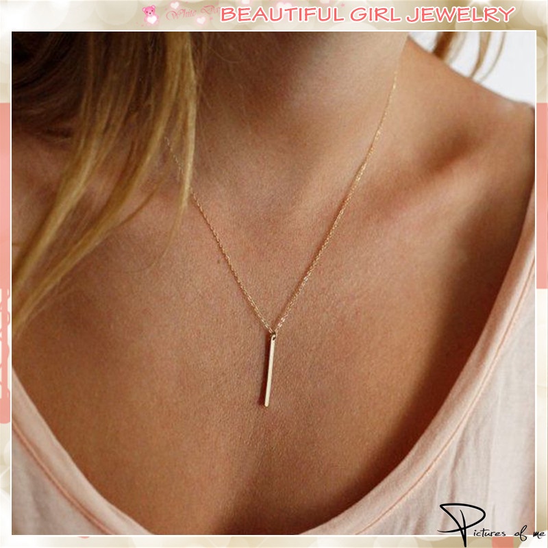 Vòng cổ hợp kim mạ vàng / bạc đơn giản thời trang cho phụ nữ