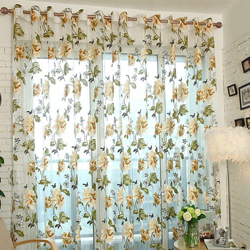 Rèm Cửa Sổ Thêu Hoa 100 * 200cm