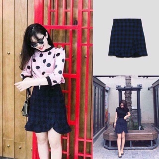 Chân váy caro công sở KHB