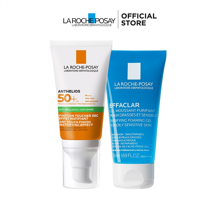 [Mã FMCGMALL giảm 8% đơn 250K] Bộ sản phẩm chống nắng toàn diện và làm sạch La Roche-Posay Anthelios Dry Touch | BigBuy360 - bigbuy360.vn