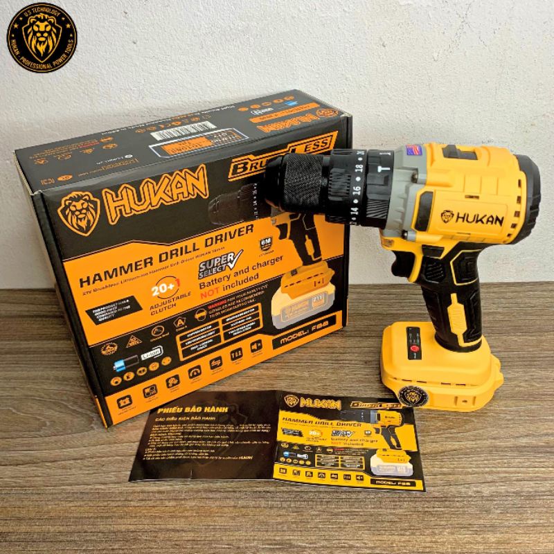 Thân Máy Khoan 13 Ly F88 HUKAN Không Chổi Than Siêu Khỏe