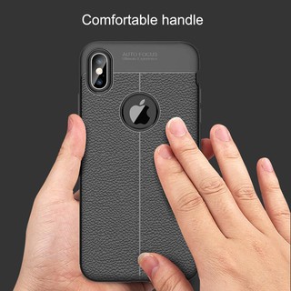 Ốp Lưng Auto Focus Vân Da Cho iPhone Xs Max