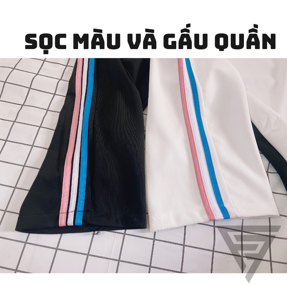 Quần Culottes ống rộng sọc màu vải Cotton mịn mát FFStore