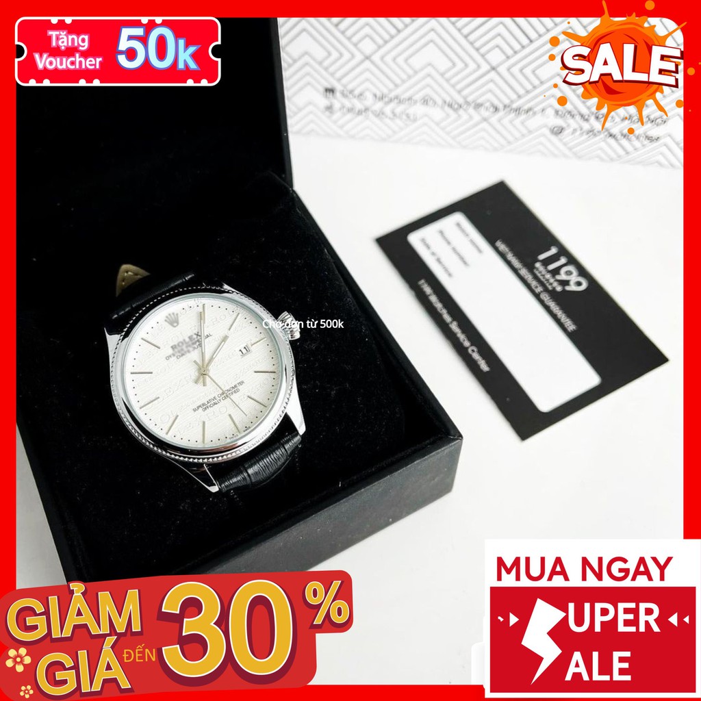 Đồng hồ nam - Đồng Hồ Dây Da Chống Nước Chống Xước Máy Chuẩn Chất Liệu Cao Cấp Bảo Hành 6 Tháng 2195 - 1199 Watches