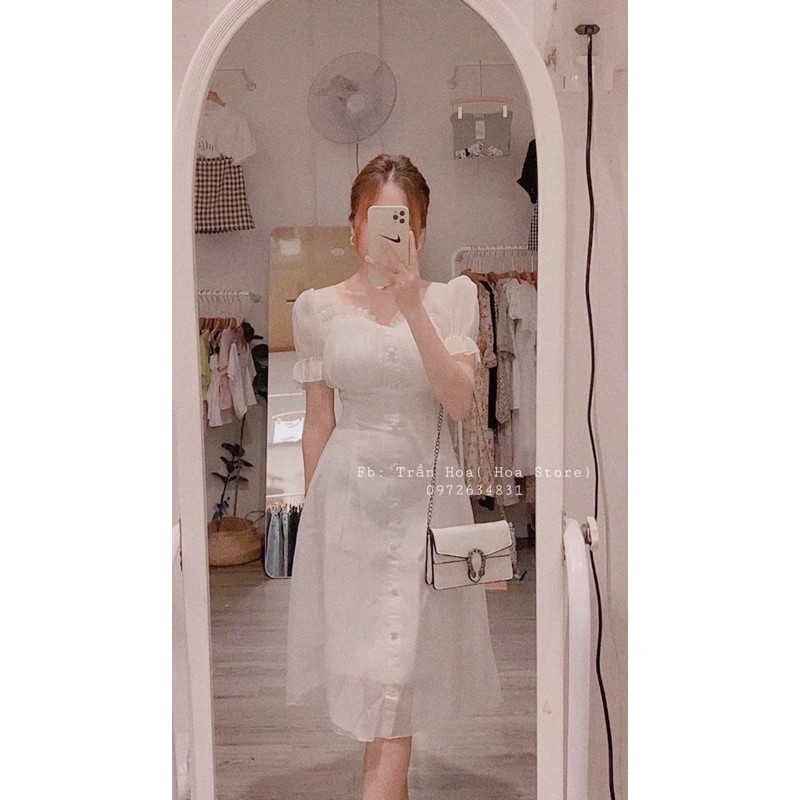 váy trắng tiểu thư ( ảnh shop chụp thật) | BigBuy360 - bigbuy360.vn