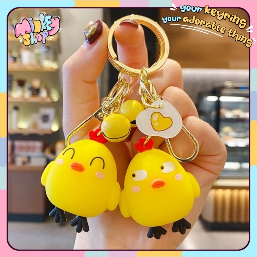 Móc Khóa Đẹp Hình Gà Dễ Thương phụ kiện Túi Xách -Minkey