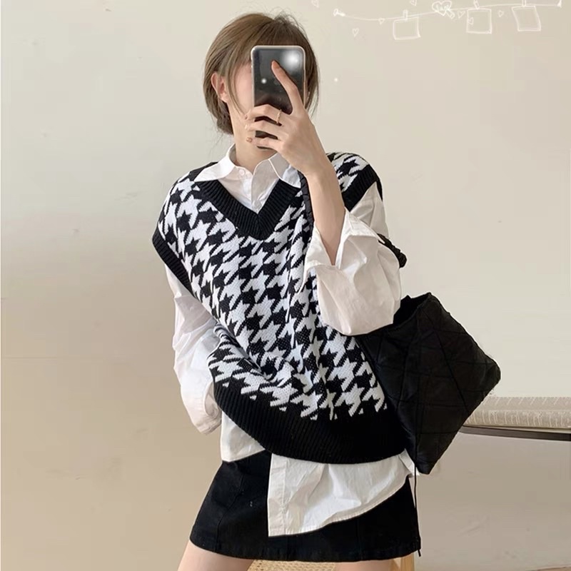 Áo Ghile Kẻ Màu Vintage Viền Nhiều Màu Chất Len Dày Dặn