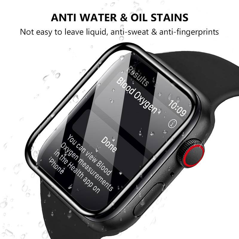 Kính Cường Lực Viền Cong 3D Cho Đồng Hồ Thông Minh Apple Watch Ultra Series 8 7 6 5 4 3 2 1 SE 49mm 45mm 44mm 40mm 41mm 42mm 38mm