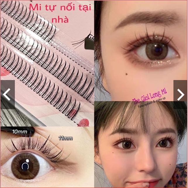 set mi giả tự nối 3 in 1 ( tặng kèm keo và nhíp )