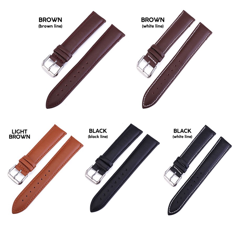 Dây Đeo Đồng Hồ Bằng Da Thật 12mm/14mm/16mm/18mm/19mm/20mm/22mm/24mm