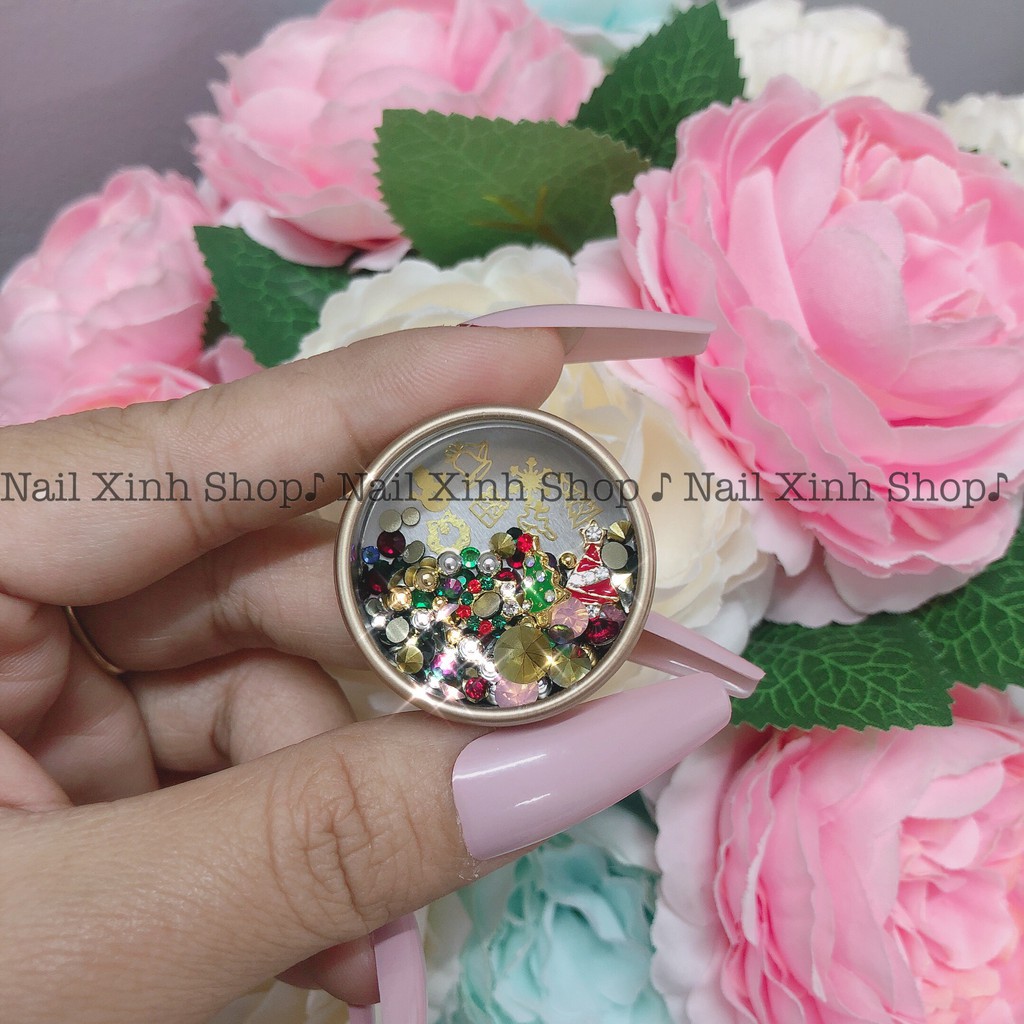 [ Hàng mới] [Logo Nail Xinh] Charm đá nail chủ đề noel - giáng sinh - đá trang trí móng nail nghệ thuật