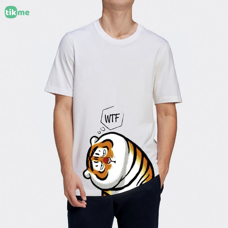 Áo phông nam nữ hổ con hay thắc mắc size XS-3XL 100% cotton