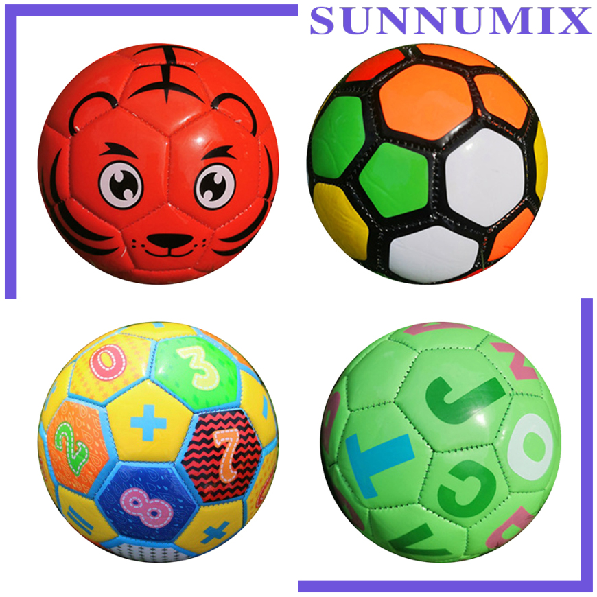 [Sunnimix] Quả Bóng Đá Cỡ 2 Thiết Kế Hoạt Hình Sáng Tạo Cho Trẻ Em Chơi Trong Nhà / Ngoài Trời