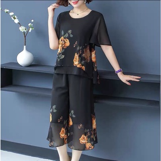 Set Bộ đồ trung niên nữ dự tiệc sang trọng B75 - Bộ mặc nhà cao cấp trung tuổi - Quần áo kiểu thời trang cho mẹ Bigsize