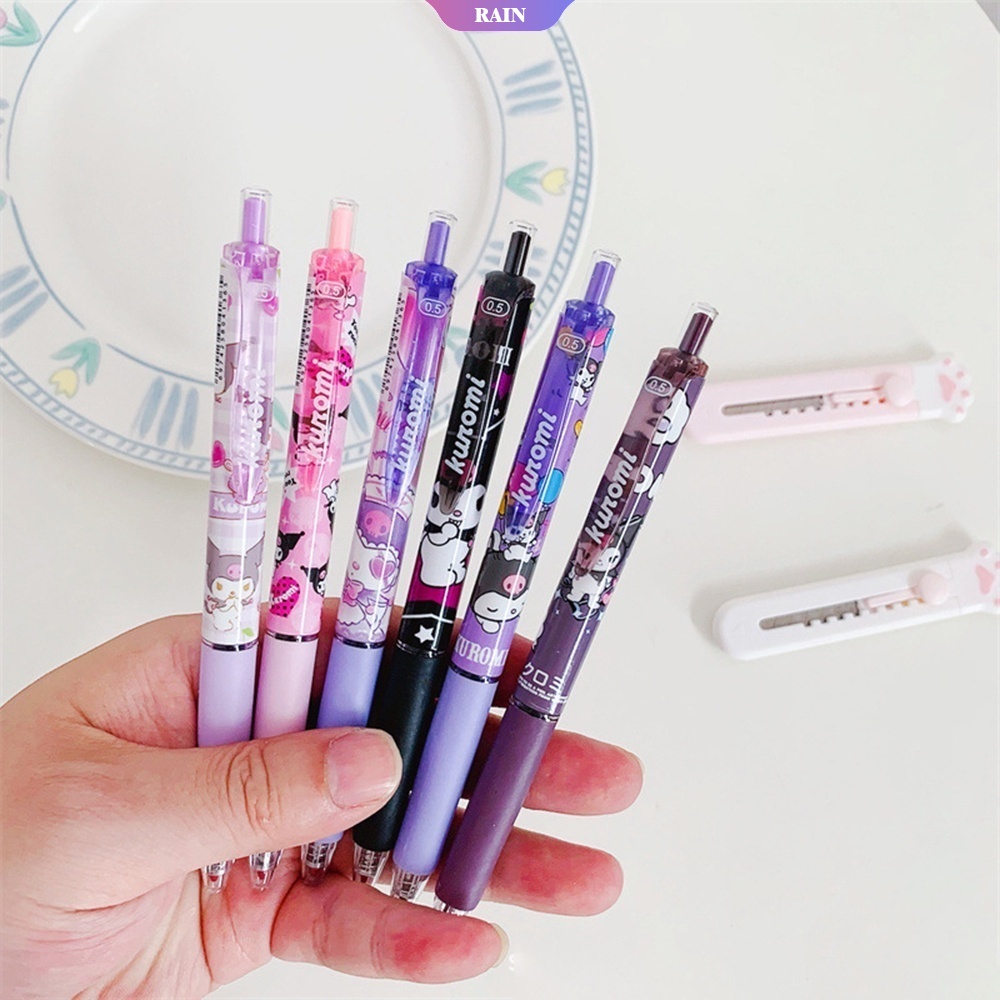 SANRIO Bút Bi Bấm Mực Nước Màu Đen Ngòi 0.5mm Series Kuromi Series 3 Dễ Thương Cho Học Sinh