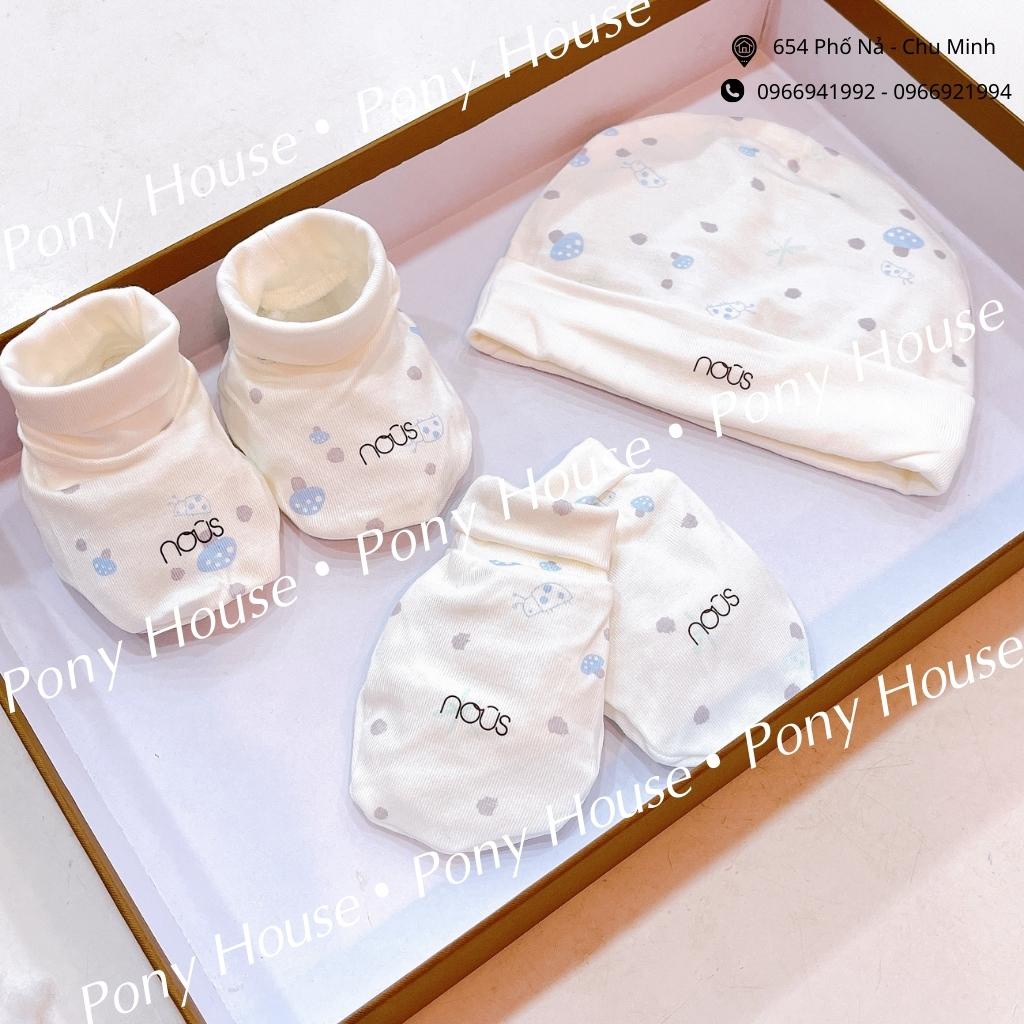 Set Mũ, Bao Tay, Bao Chân Nous Petit - Phụ Kiên Cho Bé Sơ Sinh/ Newborn/NB