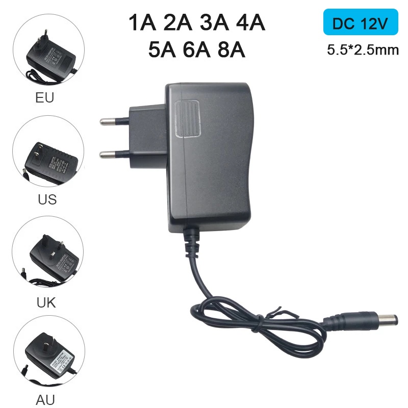 Bộ Sạc Nguồn AC 110-240V DC 12V 1A 2A 3A 4A 5A 6A Cho Đèn LED Dải
