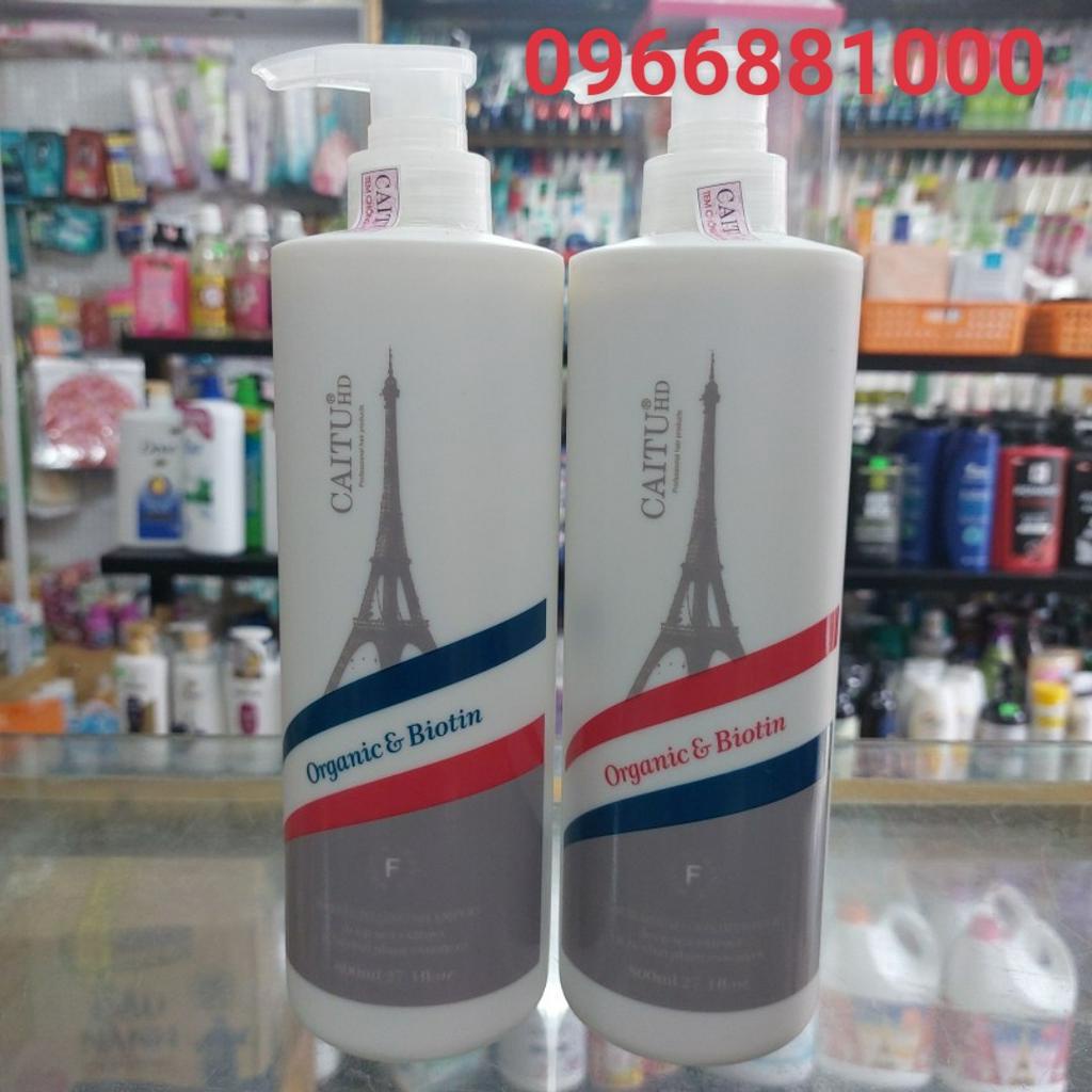 Bộ Dầu Gội Xả CAITU HD Organic,Biotin & Collagen 800+800ml (myphamtienthoi.vn)
