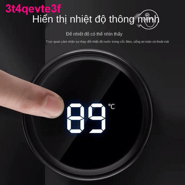 chai tràCốc giữ nhiệt kinh doanh dung tích lớn inox 304 thông minh pha trà đo độ cầm tay học sinh nam nữ