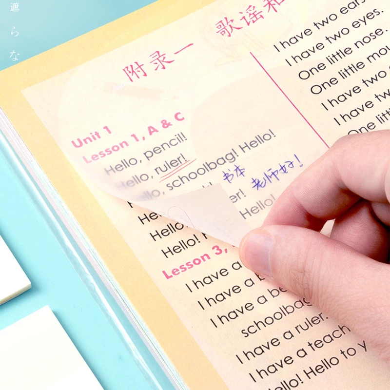Giấy Ghi Chú Mini Trong Suốt Chống Thấm Nước Tiện Dụng