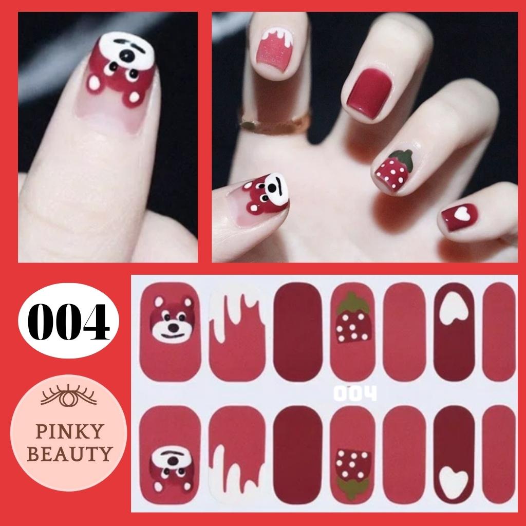 Bộ Sticker Dán Móng Tay - Hình Dán Móng Nail, Nhãn Dán Trang Trí Móng Họa Tiết 3D Dễ Thương Xinh Xắn - Pinky Beauty