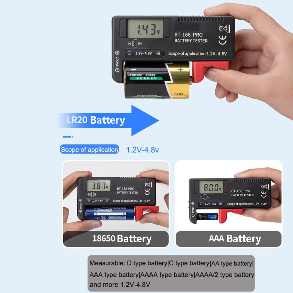 YNATURAL Dụng Cụ Kiểm Tra Điện Áp Pin ANENG BT-168 PRO