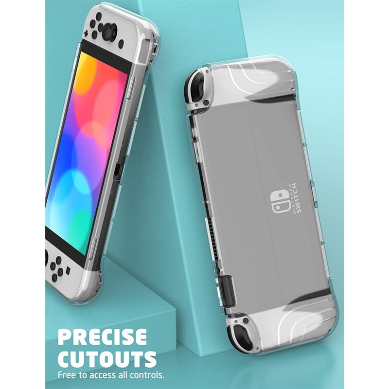 Vỏ bọc bảo vệ máy chơi game SUPCASE trong suốt thích hợp cho NINTENDO SWITCH OLED 2021 THUNDERBOLT