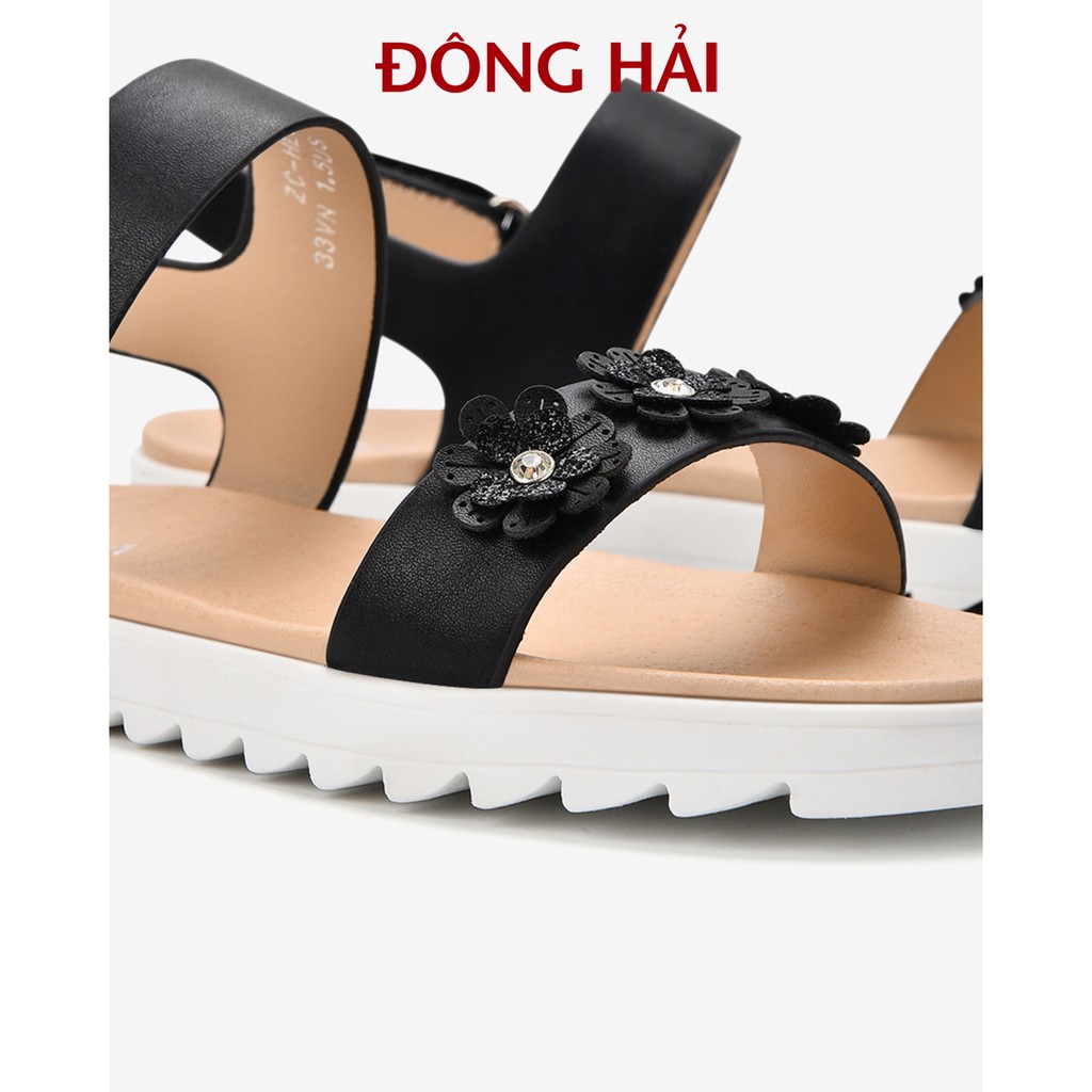 Sandal bé gái Zucia quai ngang đính hoa xinh xắn -SHL68