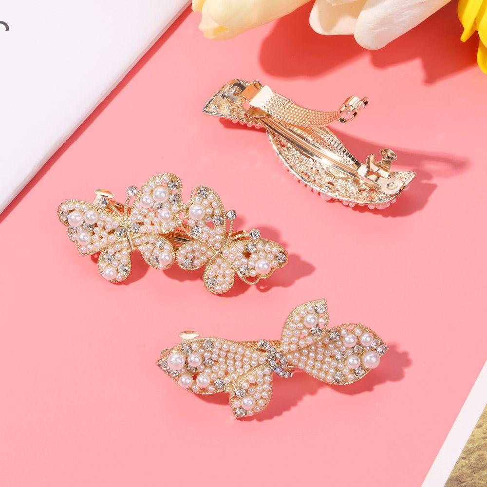 Kẹp Tóc Trang Trí Nhiều Lớp Hình Hoa / Bướm Cho Nữ