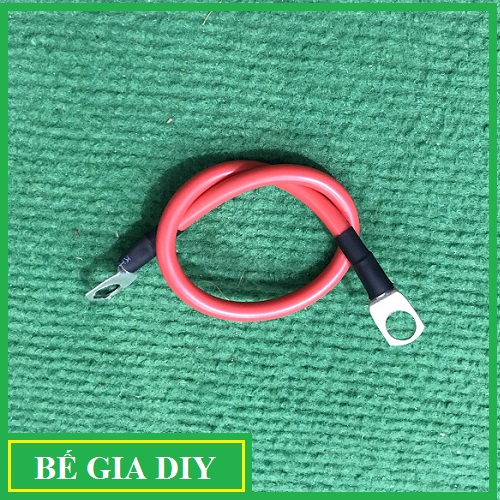 Dây cáp nối đầu cos ắc quy AWG 6 8 10 Dùng cho Ôtô, Xe máy, Năng lượng mặt trời.