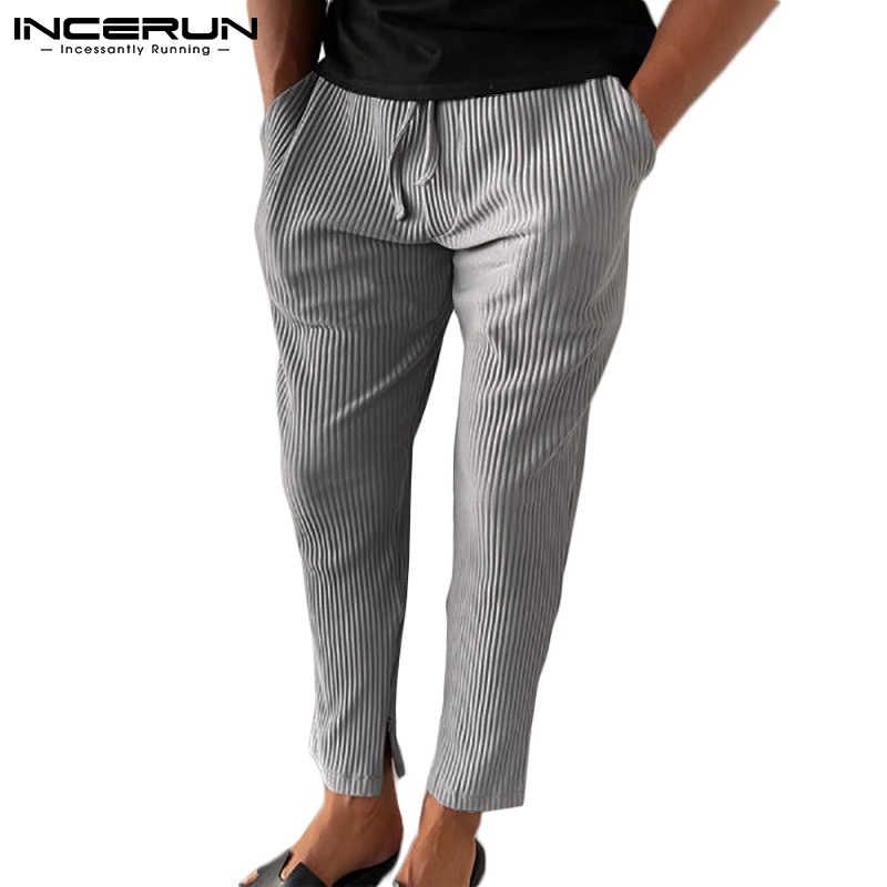 Quần nam INCERUN cạp thun phối dây rút trẻ trung thời trang