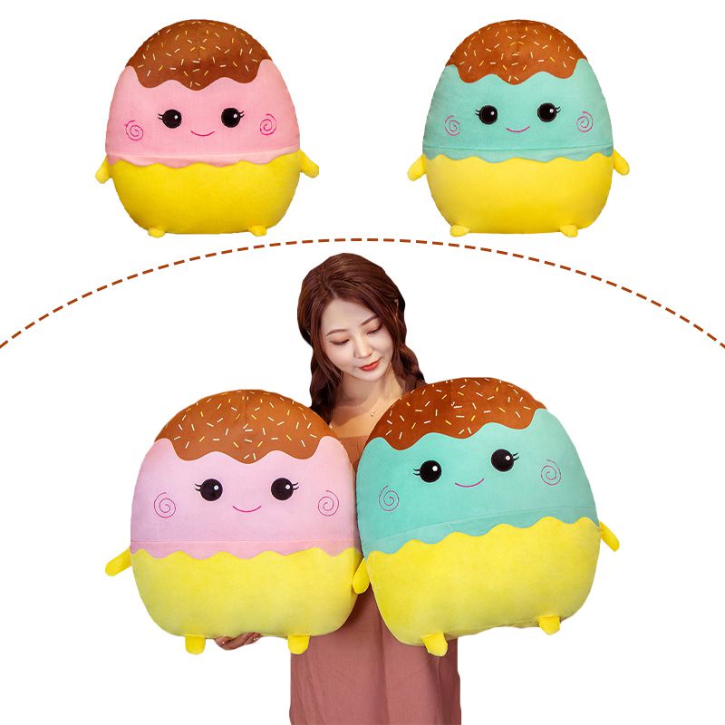 Gối nhồi bông hình cây kem ốc quế 3d sáng tạo