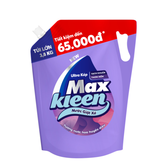 Nước giặt xả Max Kleen  hương nước hoa huyền diệu túi 3.8kg