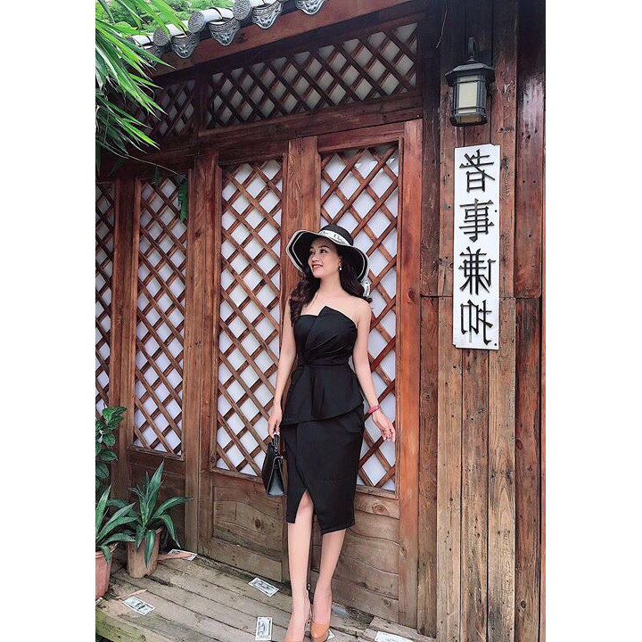 ☘️ Đầm Body Cúp Ngực Phối Lưới Siêu Siêu Hot Chất Umi Free Size Đỏ Đô & Đen ☘️ | BigBuy360 - bigbuy360.vn