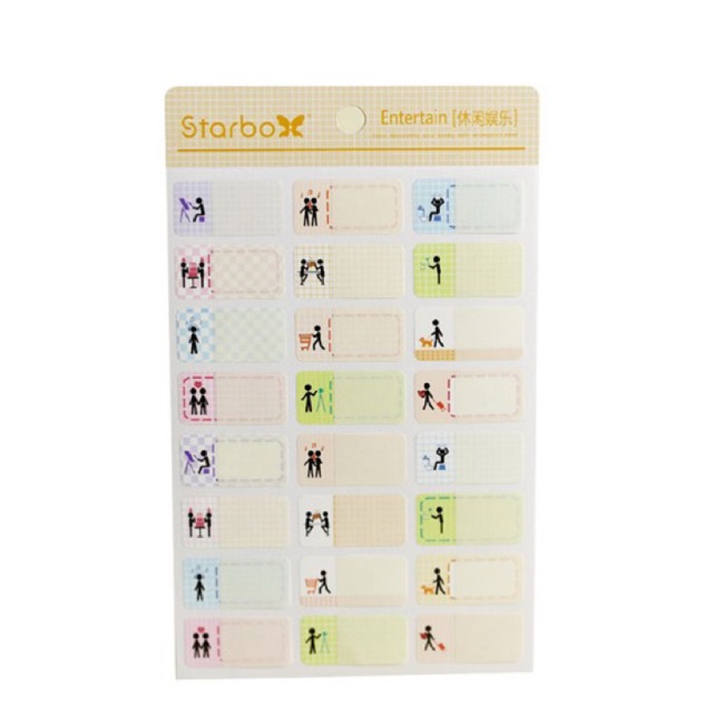 Bộ sticker Name tag K1508