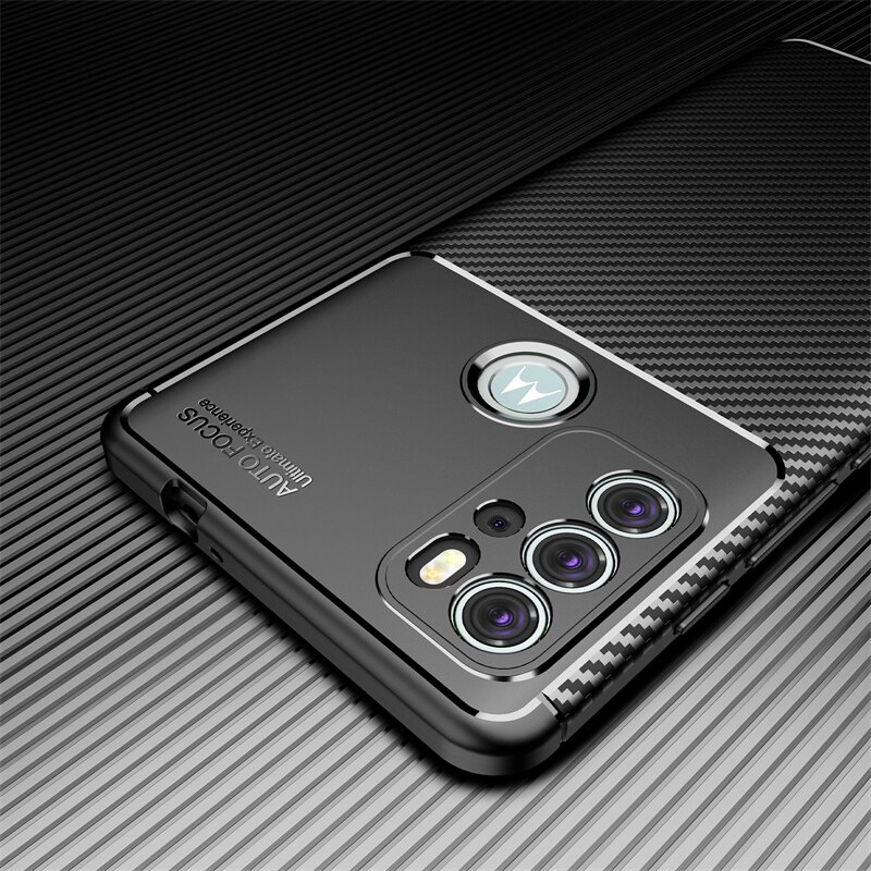 Ốp điện thoại silicon sợi carbon chống sốc cho Motorola Moto G60S G50 G30 edge 2021 G10 power S G100 20 Pro Lite plus