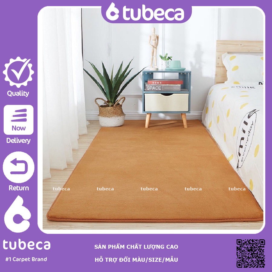 Thảm Trải Sàn Phòng Ngủ Màu Khaki  Nhung Mịn Cao Cấp  Dày dặn  Giá Rẻ  Kho TPHCM  2m x 1m6