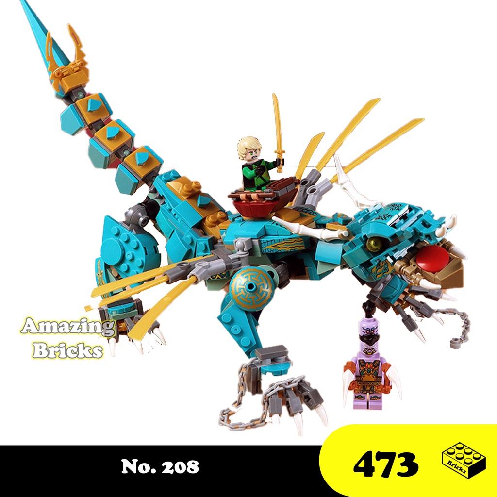 Đồ chơi Lắp Ráp Rồng Rừng Xanh Ninja Go 2 mô hình, No.208 Phantom Jungle Wyvern, Xếp hình thông minh [473 Mảnh ghép]