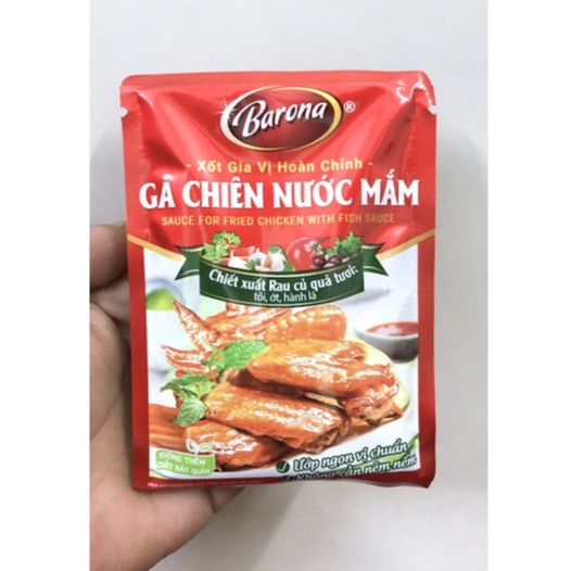 Xốt Gia Vị Hoàn Chỉnh Barona - Gà Chiên Nước Mắm 80g