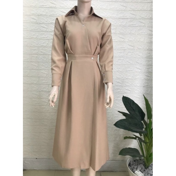 Đầm sơ mi dáng dài tay dài siêu đẹp