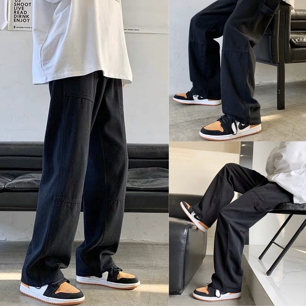 Quần ỐNG RỘNG DÁNG SUÔNG, quần KAKI FORM RỘNG UNISEX