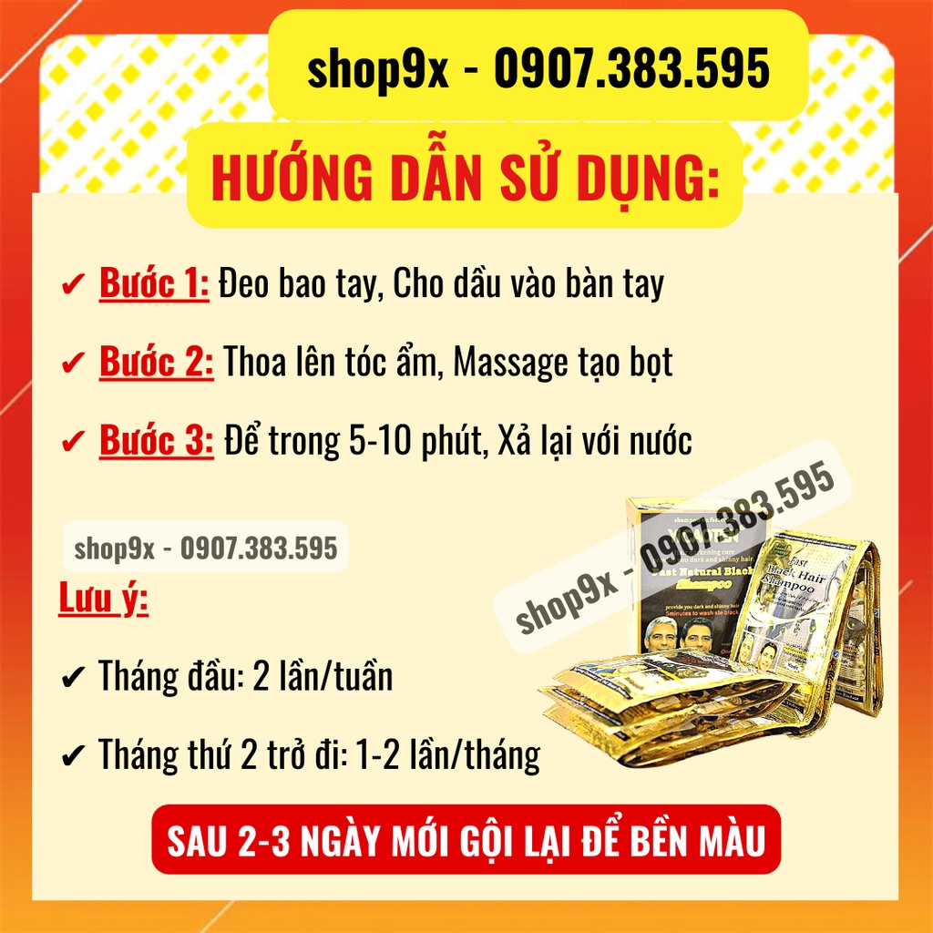 Gội là đen - Dầu gội đen tóc Yicaoten  // Shop9X
