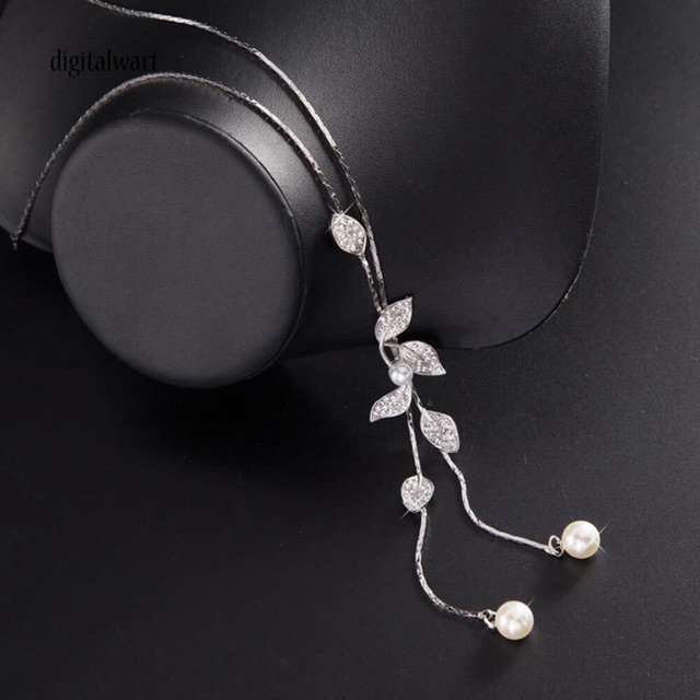 Vòng cổ dáng dài hình hoa tuyết và thiên nga lấp lánh quyến rũ