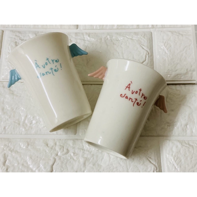 Bộ 2 cốc sứ thiên thần - hàng nội địa Nhật