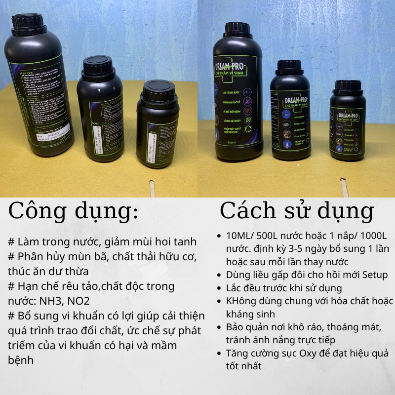 Men Vi Sinh làm trong nước bể cá , Chế phẩm vi sinh cho hồ cá Extra Bio