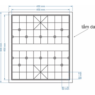 Bàn cờ tướng bằng Da (Simili)
