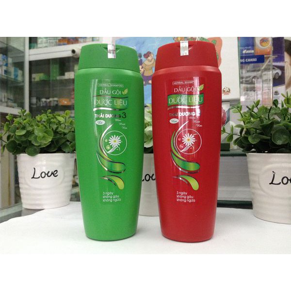 Dầu Gội dược liệu Thái Dương 3 (hương lá) giúp sạch gầu, giúp tóc mềm mượt, mùi thơm tự nhiên