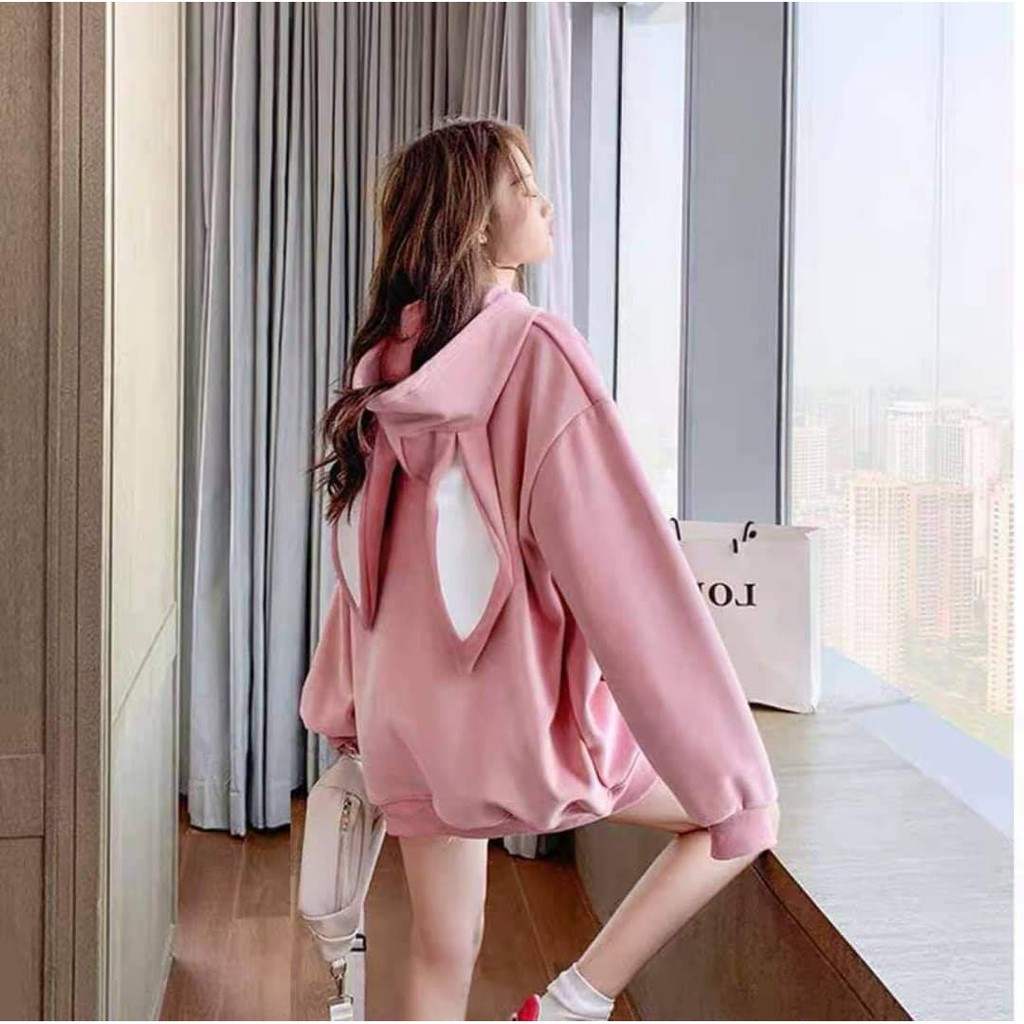 Áo Hoodie TAI THỎ KUTE Form Rộng Cực Xinh Yêu